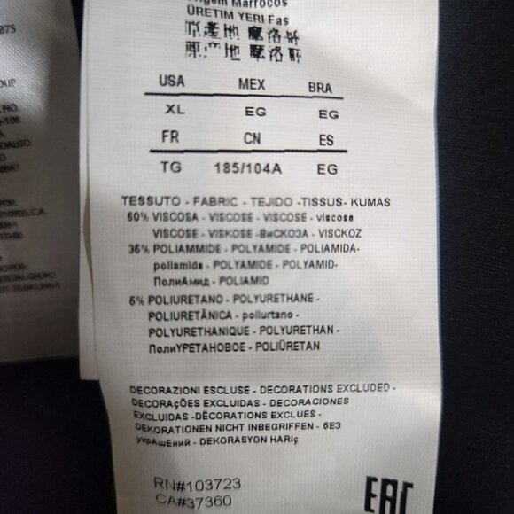 NEW Armani Exchance SEAMED V-NECK SHEATH Sz  XL - Picture 10 of 10